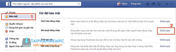 bao mat 2 lop facebook qua so dien thoai, chong bi hack fb 2