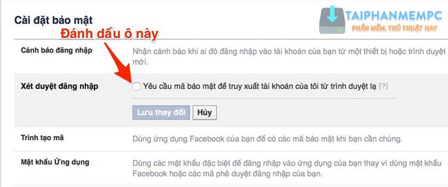bao mat 2 lop facebook qua so dien thoai, chong bi hack fb 3