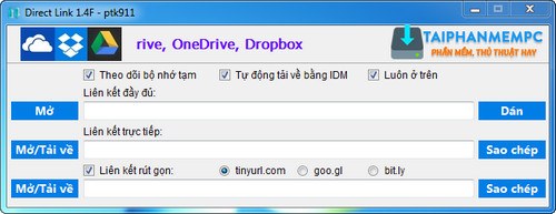 tao link tai truc tiep google drive, dropbox, onedrive 1