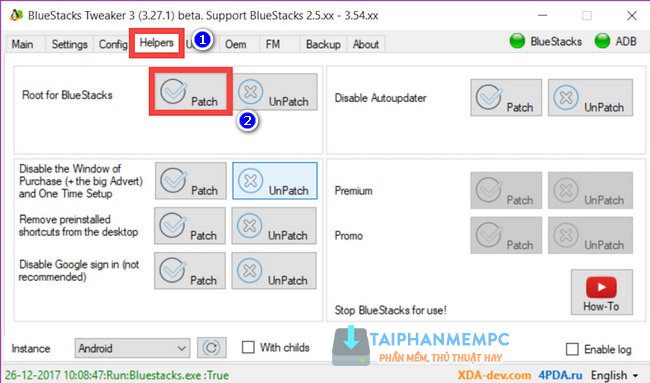 cach root bluestack 3 4