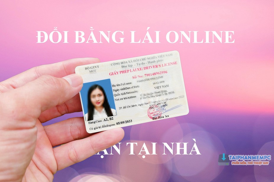 huong dan doi giay phep lai xe online tren cong dich vu cong